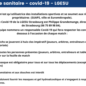 Strasbourg : Protocole sanitaire